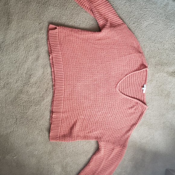 Madewell Open Knit V-Neck Sweater/XL - Picture 2 of 3